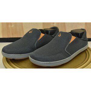 OluKai Nohea Shoes Men's US 7 Mesh Gray Slip-On Folding Heel Loafer 10188-4242
